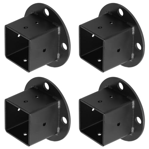 4 Pack 2" x 2" Square Post Anchor Base, Deck Fence Flange Bracket - size: 2 Inch