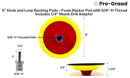 6" Premium Hook & Loop Backing Pad for Sanding & Polishing - style: 6"