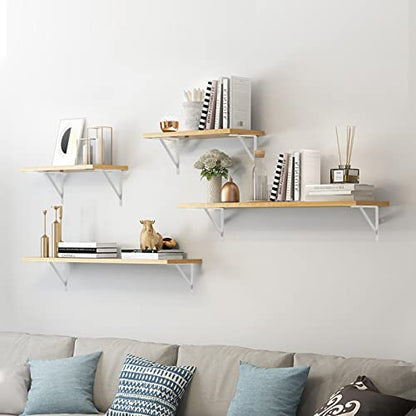 Heavy Duty Shelf Brackets, 12 x 8 Inch White Metal L Brackets, 10 Pack - color: White, size: 12 inch x 8 inch-10pcs