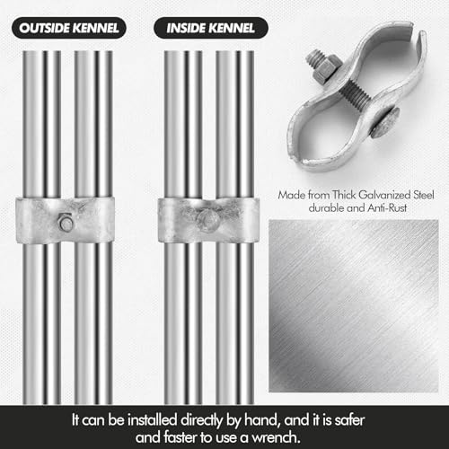 Zonon 24 Set Dog Kennel Panel Clamps, 1-3/8" Chain Link Fence Panel Clamps