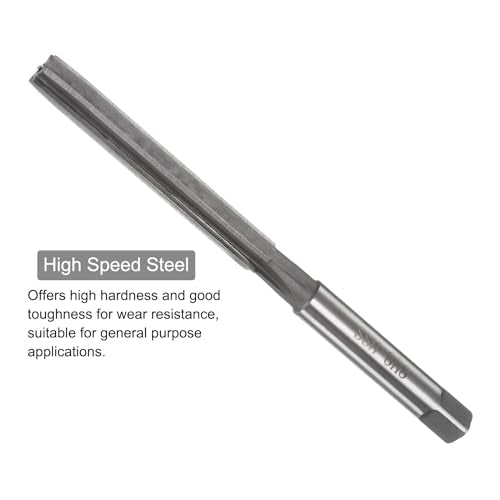 uxcell Hand Reamers, 8mm H8 Metric Reamer Drill Bit for Metal Wood Hole Reaming, Straight Flute High Speed Steel (HSS) Tool - size: 8mm