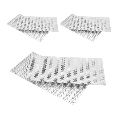 6-Pack 6x12 Inch Pronged Truss Plates, Galvanized Steel Flat Mending Brackets for Wood Timber Connectors and Roofing Trusses, 19 Gauge - size: 6pcs 6 x 12 inch