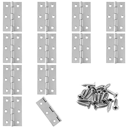 Murtenze 12 Pack Door Hinge, 2.5 Inch Silver - color: Silver, size: 2.5 Inch