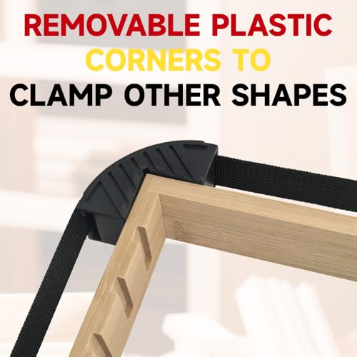Band Clamps, Frame Quick Release Strap Clamps with 4 Corner Claws, Picture Frame Clamps for Woodworking