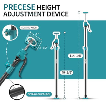 Third Hand Support Pole Heavy Duty, Cabinet Jacks for Installing Cabinets with 200 LBS Capacity and Expand from 49-1/5 to 114-1/5 in, 4-PC - size: 49.2" - 114.2" 4Pcs
