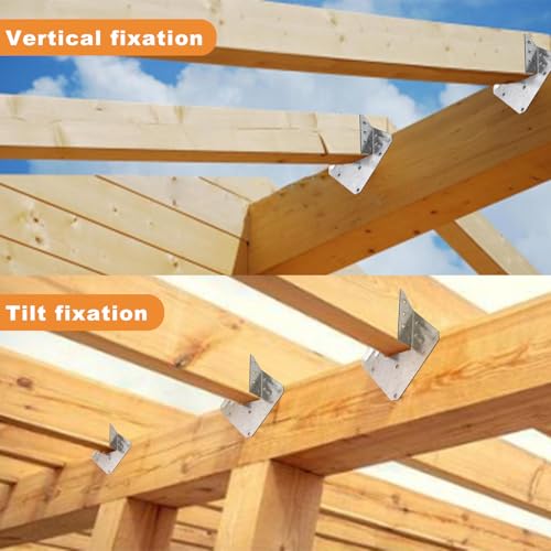 CNQLIS 30 Pcs 18-Gauge Hurricane Ties for Rafter, Galvanized for 2X Joists - size: 18-Gauge