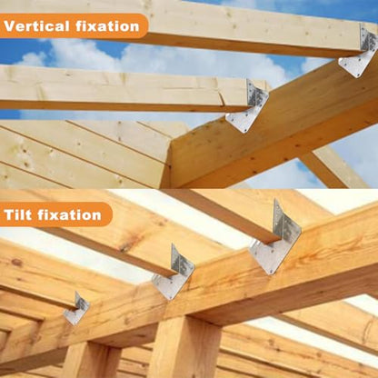CNQLIS 30 Pcs 18-Gauge Hurricane Ties for Rafter, Galvanized for 2X Joists - size: 18-Gauge