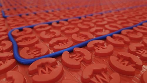 Warmup DCM-PRO Peel-and-Stick Anti-Fracture Membrane for Floor Heating Systems, TCNA-Tested, No Thinset Required, Ready to Tile, 1/4" Thick - size: 70ft²