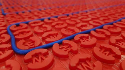 Warmup DCM-PRO Peel-and-Stick Anti-Fracture Membrane for Floor Heating Systems, TCNA-Tested, No Thinset Required, Ready to Tile, 1/4" Thick - size: 70ft²