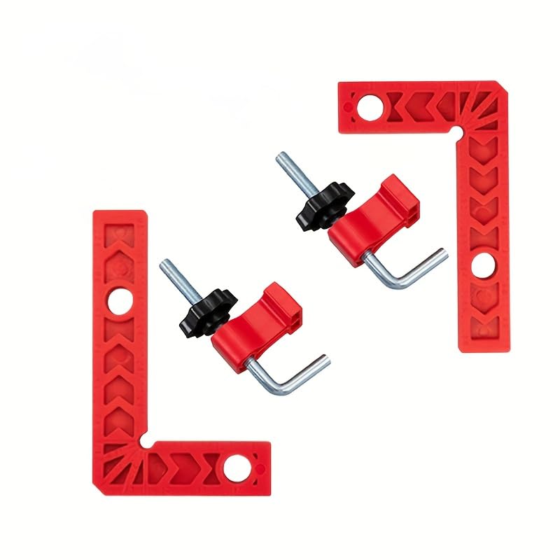 8 Pcs 90° Right Angle Corner Clamps Aluminium Alloy Woodworking Tools (2 4-inch + 2 locking clips) * 2 - size: Large