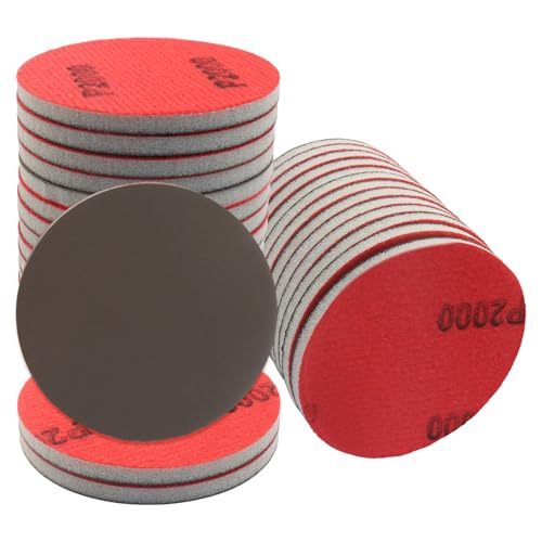 3 Inch Hook and Loop Sanding Sponge Discs, 2000 Grit, 24 Pcs - size: 2000 Grit