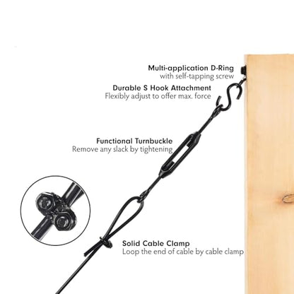 Anti Sag Gate Kit for Wooden Fence Heavy Duty with 6" T-Hinge Outdoor