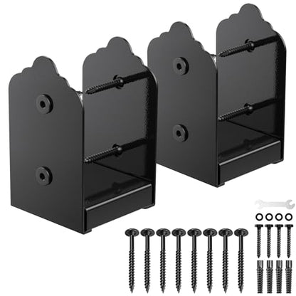 4x4 Post Base, 2Pcs Stainless Steel Adjustable Post Anchor Bracket - size: 4x4