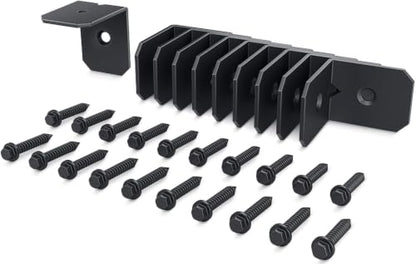 OZCO Ironwood 2" Rafter Clips with Matching Hardware, Black Powder-Coated Galvanized Steel Clips for Outdoor Wood Structures, 51717 (Pack of 80) - size: 80 Pack, style: Ironwood 2"