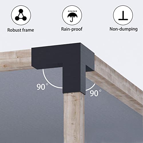 4x4 Pergola Brackets Kit, 4PCS 3-Way Woodworks Corner Brackets - size: 3-Way-2pair