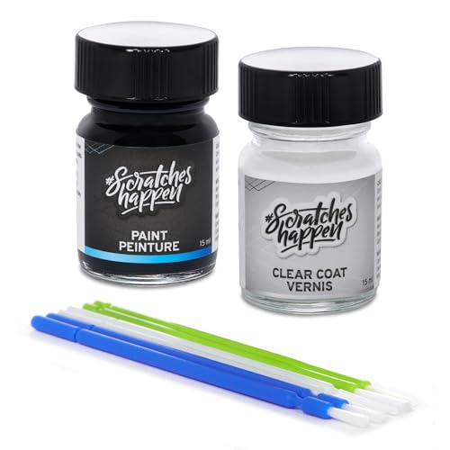 ScratchesHappen Exact-Match Touch Up Paint Kit - Barcelona Red Metallic (3R3) for Toyota - Essential (Paint + Clear Coat) - color: Barcelona Red Metallic (3R3)