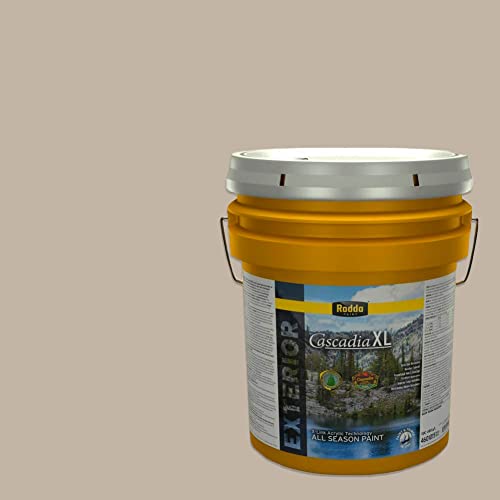Rodda Paint CASCADIA XL Exterior Satin Paint & Primer in One, 5-Gallon, Hearth - color: Hearth, size: 640 Fl Oz (Pack of 1)