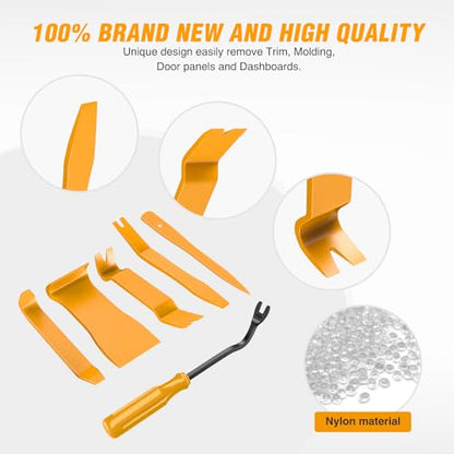 GOOACC 6PCS Auto Trim Removal Tool Kit Yellow - color: 6pcs Trim Removal Tool Yellow