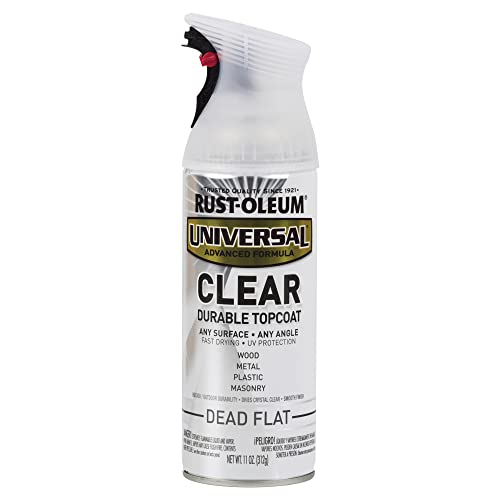 Rust-Oleum Universal All Surface Clear Topcoat Spray, Dead Flat Clear - color: Dead Flat Clear, size: 11 Ounce (Pack of 1)