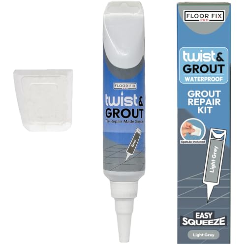 from Floor-Fix Pro Premixed Tile Grout Repair Kit, Light Gray - color: Light Gray