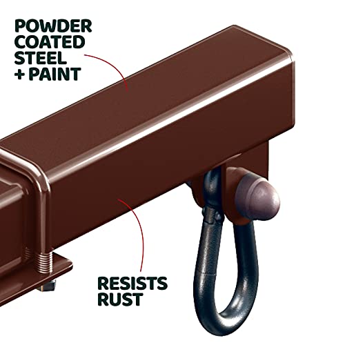 Swurfer Swingset Conversion Bracket - No Tree, No Problem, Convert Your Swingset to a Swurfset, Heavy Duty Horse Glider Bracket for Swing Set Attachment (Brown (2 Pack)) - color: Brown (2 Pack)