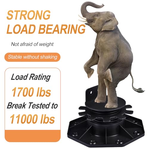30 PCS Adjustable Deck Support Deck Blocks Plastic Pedestal Paver - size: Raising 1-3/16" to 2-3/8"