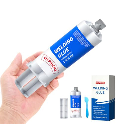 Metal Glue,Heavy Duty Waterproof Epoxy Welding Adhesive,30min Set, 24h Cure - size: 1.76 oz - 1 Pack