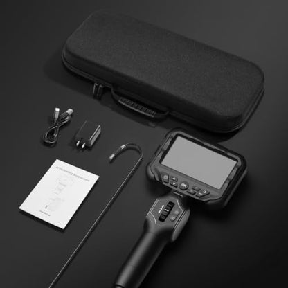 Dual Lens Articulating Borescope,0.24In Endoscope Camera with Light,5.3FT - size: Dual lens