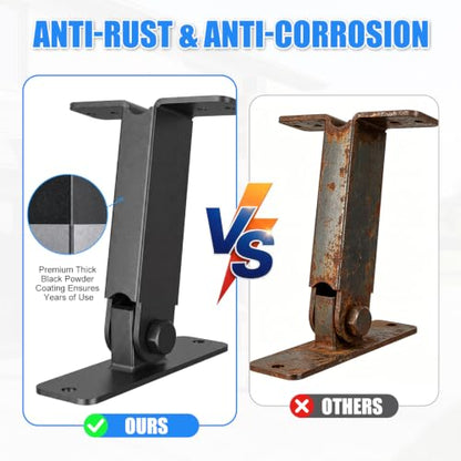 Heavy Duty Roof Riser Brackets, 180° Adjustable Patio Roof Riser, Black Metal Roof Riser Brackets for Patio Cover, Pergola, Gazebo, Wood Post (1 Pack) - color: Adjustable base, size: 1pcs