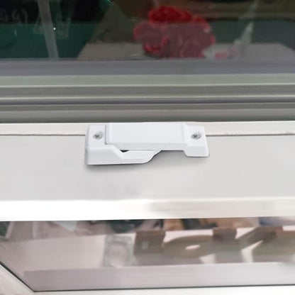 4 Pcs F2590 Windows Replacement Sash Lock, Center Sash Lock with Screw - color: White F2590-4Pcs