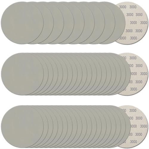 50Pcs 5 Inch Hook and Loop Sanding Discs, 3000 Grit Wet Dry Round Sandpaper - style: Grit 3000