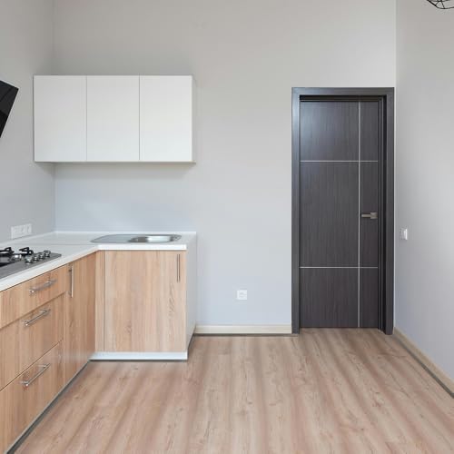 8Ft X 3in Wide Floor Transition Strip, Dark Gray Self Adhesive Vinyl Threshold Strip for Floor Gaps （Walnut Dark Gray - color: Walnut Dark Gray