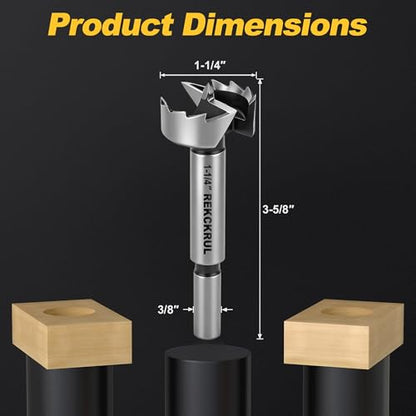 1-1/4 Inch Forstner Bit, 1-1/4" Forstner Drill Bit for Woodworking - size: 1-1/4 | Precision Imperial Sizing