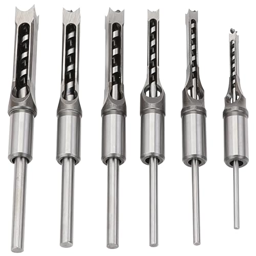 Hole Mortise Chisel Drill Bit Tools, Size 1/4’’ 5/16’’ 3/8’’ 1/2’’ 9/16’’ 5/8’’