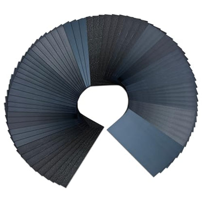 Sand Paper Kit 100 PCS 80 to 5000 Grit 9x3.6 Inch Sandpaper Sheets