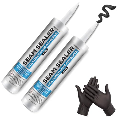 [2-Pack] Berkland Polyurethane Seam Sealer, Black - Paintable Auto Body