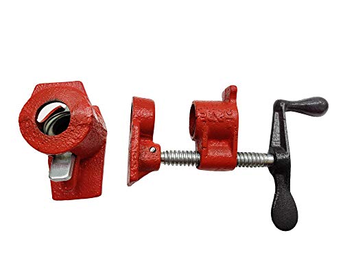 FixtureDisplays® 1/2" Wood Gluing Pipe Clamp Set Heavy Duty PRO Woodworking Cast Iron 15063-1PK