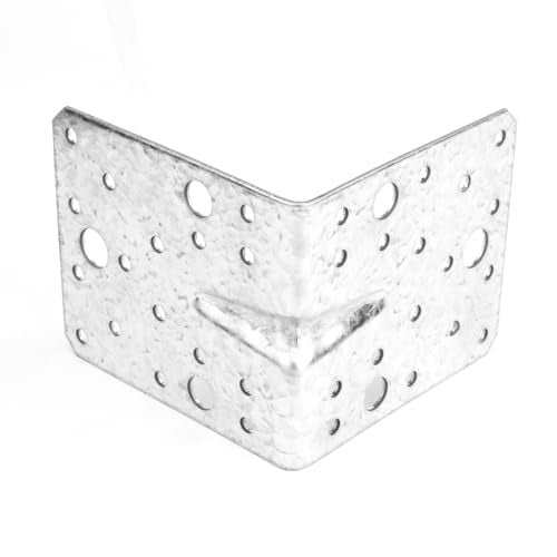 4 Pack 4x4 Galvanized Steel L Angle Bracket for Wood 90 Degree Corner Brace