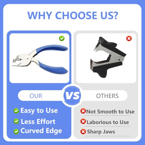 2PCS Staple Remover Staple Puller Remover for Home School Office,Quick and Comfort (Blue) - color: Blue