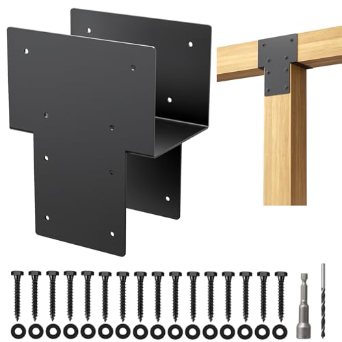 6x6 1PCS Post Cap Tie Rod Brackets,Heavy Duty Beam Tie Rod Brackets - size: 6"x6" 1pcs