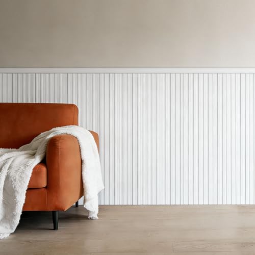 VEVOR Wall Molding Kit, Wainscoting Panels, Lightweight Paintable Polystyrene, Easy to Install, Wide & Narrow Accent Wall Trim for Interior Décor Living Room, Bedroom, White (77.5 x 38.6 in) - size: 38.6" x 77.5"