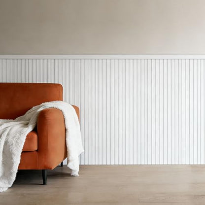 VEVOR Wall Molding Kit, Wainscoting Panels, Lightweight Paintable Polystyrene, Easy to Install, Wide & Narrow Accent Wall Trim for Interior Décor Living Room, Bedroom, White (77.5 x 38.6 in) - size: 38.6" x 77.5"