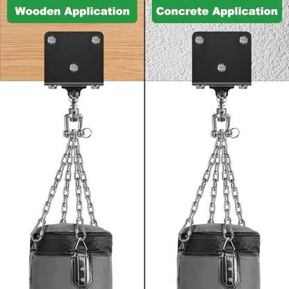 SELEWARE Heavy Duty Punching Bag Hanger, Steel I Beam Clamp for Heavy Bag - color: D: Beam Mount Punching Bag Hanger with Chain