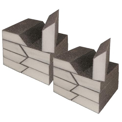 60 Grit Angled Sanding Blocks, Jamiikury Coarse Sand Block Washable and Reusable, Wet & Dry Sandpaper Block for Wood Metal Drywall and Furniture Paint - Pack of 16 - size: 60 Grits