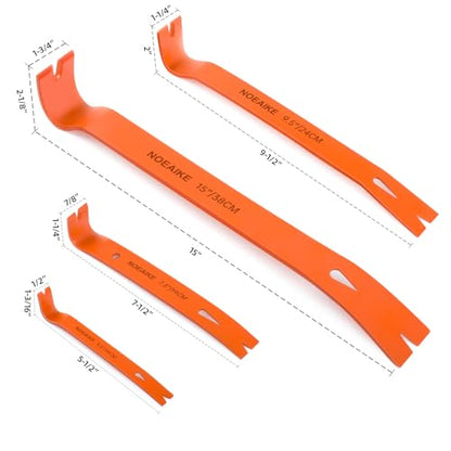 4-Pack Flat Pry Bar Set 5.5"/7.5"/9.5"/15" for Woodworking - style: 4 PCS