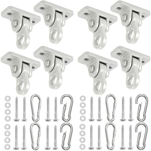 Heavy Duty Porch Swing Hangers Kit Swing Hardware Hooks - color: 8 Pack Silver