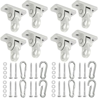 Heavy Duty Porch Swing Hangers Kit Swing Hardware Hooks - color: 8 Pack Silver