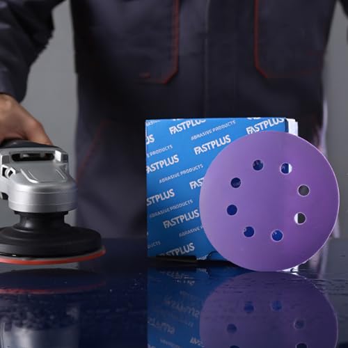 5 Inch 8 Hole 120 Grit Ceramic Sanding Discs Hook and Loop Film Disc 36 Pcs - style: 120 grit 36 pcs
