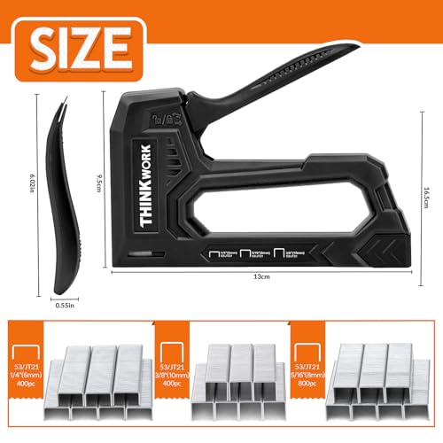 THINKWORK Light Duty Staple Gun - Upholstery Staple Gun for Wood