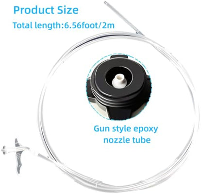 Spray Foam Nozzles, 6.56 Foot Length,1-Pack Replacement Tubes for Expansion Foam and 15 Tips,Caulking Suitable for DIY Spray Painting,Gun style - size: 6.56 Foot